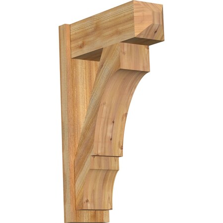 Balboa Rough Sawn Craftsman Outlooker, Western Red Cedar, 8"W x 22"D x 34"H